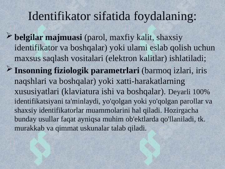 Identifikatsiya va autentifikatsiya 5