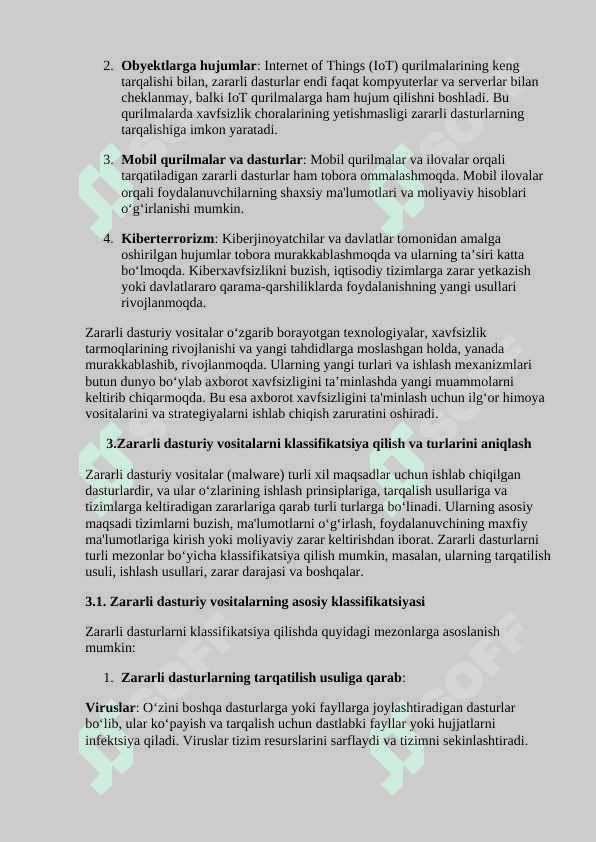 Zararli dasturiy vositalarni klassifikatsiyasi va himoya usullari 6