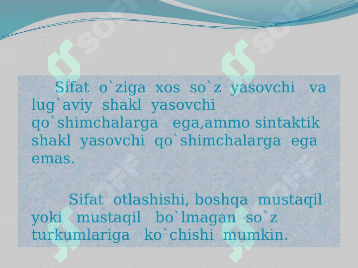 Sifat so`z turkumi 3