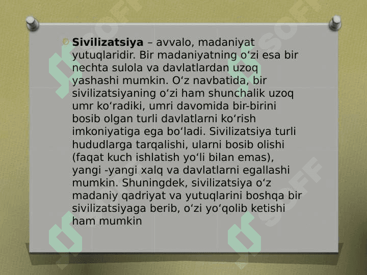 Ma’daniyat va Svilizatsiya 3