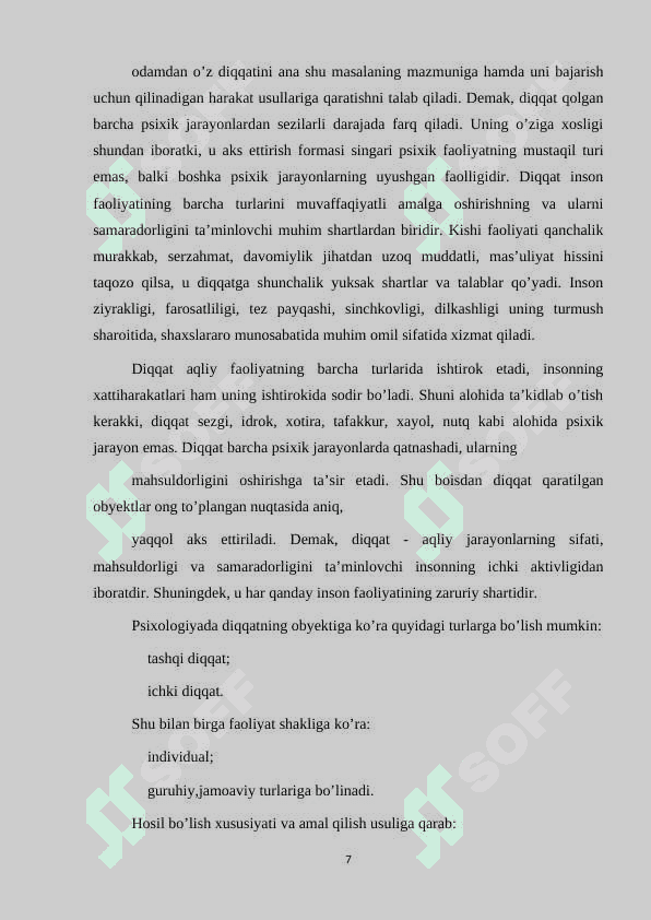 O‘quvchilarning bilish faoliyati va uning  xususiyatlari 7