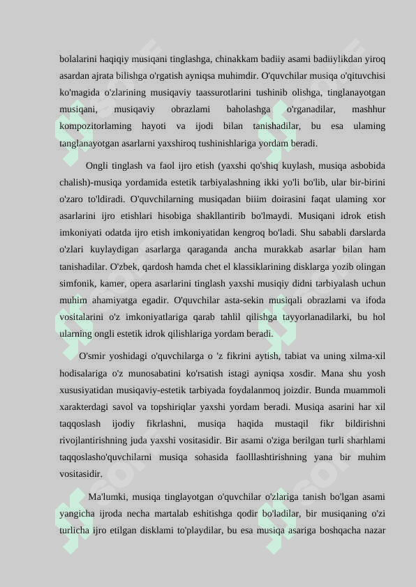 Musiqa idroki va  tinglash madaniyati rivojlantirish tеxnologiya va usublari 2