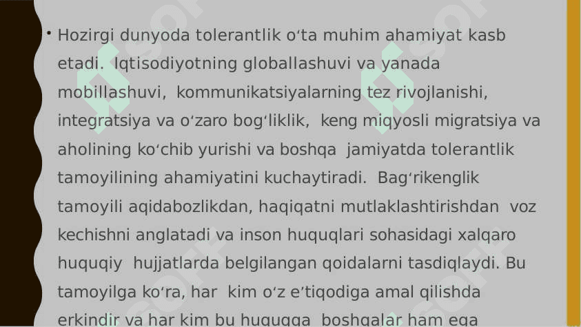 Tolerantlik tushunchasining mazmun – mohiyatidagi ahamiyati 3