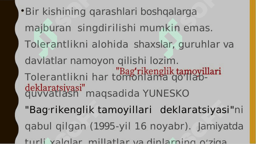 Tolerantlik tushunchasining mazmun – mohiyatidagi ahamiyati 4
