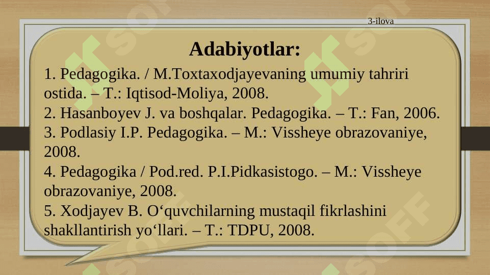 Ta’lim metodlari va vositalari 3