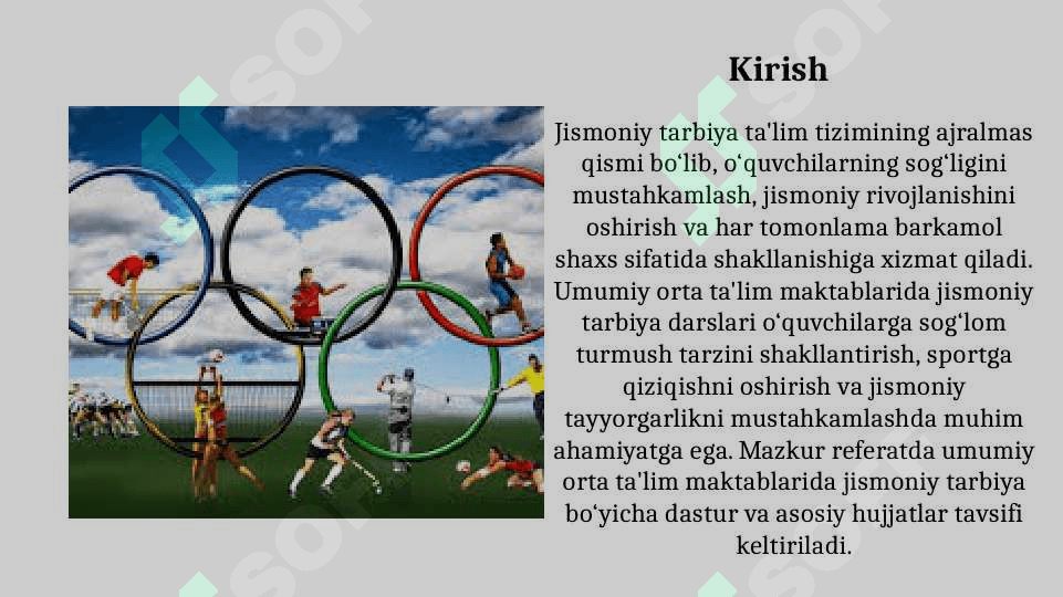Umumiy orta ta'lim maktablarida jismoniy tarbiya bo‘yicha dastur va asosiy yuritiladigan hujjatlar tavsifi 3