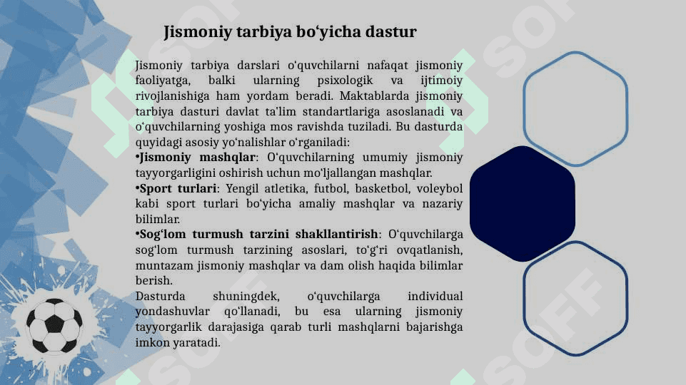 Umumiy orta ta'lim maktablarida jismoniy tarbiya bo‘yicha dastur va asosiy yuritiladigan hujjatlar tavsifi 4