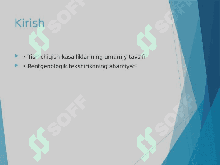 Tish chiqish kasalliklarini zamonaviy rentgenologik tekshirish usullari 2