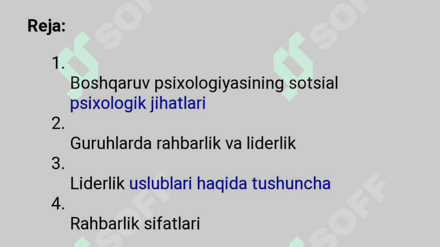 Boshqaruvning pedagogik-psixologik xususiyatlari. 2