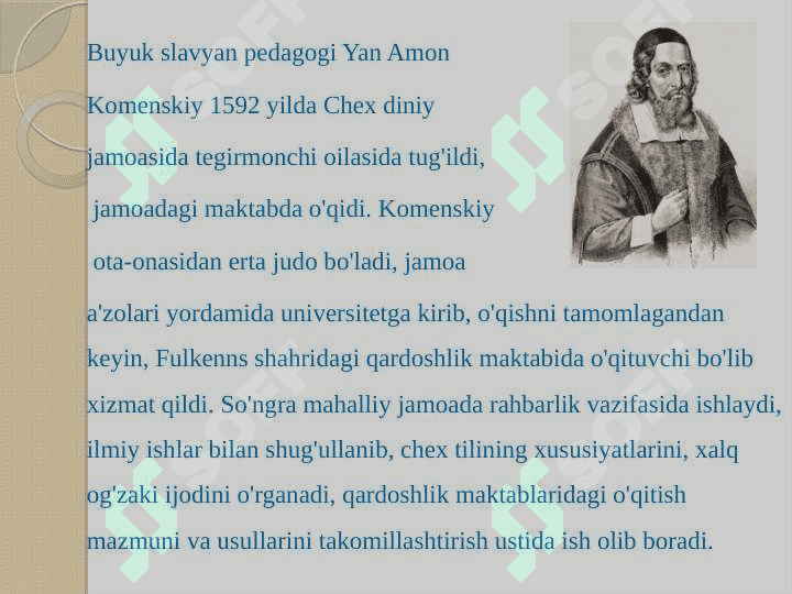 Yan Amos Komenskiyning pedagogik g'oyalari 2