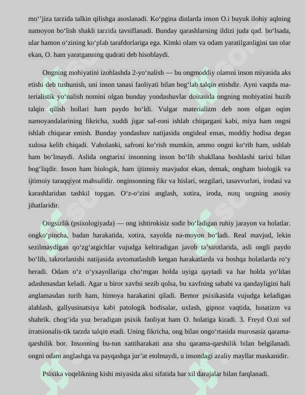 Ongsizlik muammosi 2