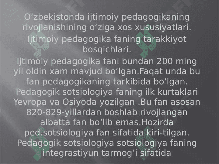 O’zbekistonda ijtimoiy pedagogikaning rivojlanish tarixi 2