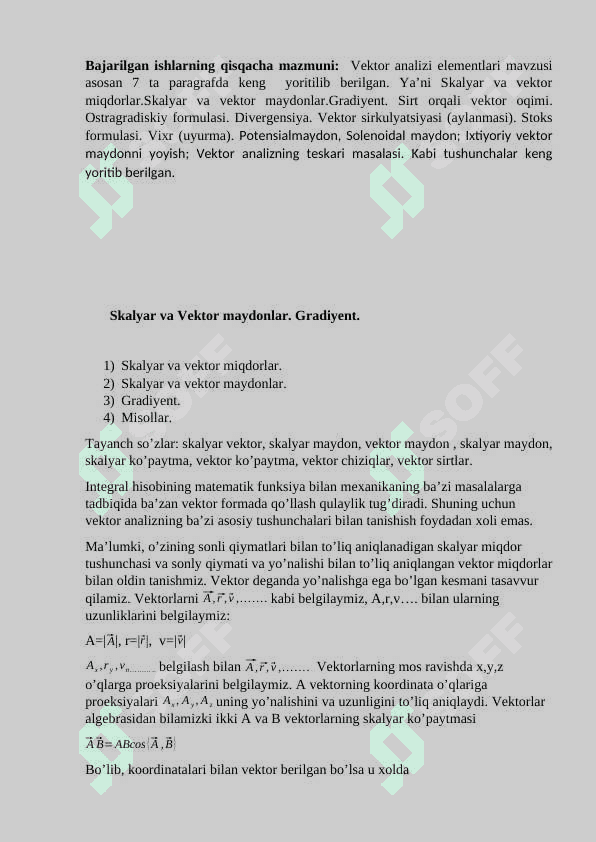 Vektortor analiz elementlari 3