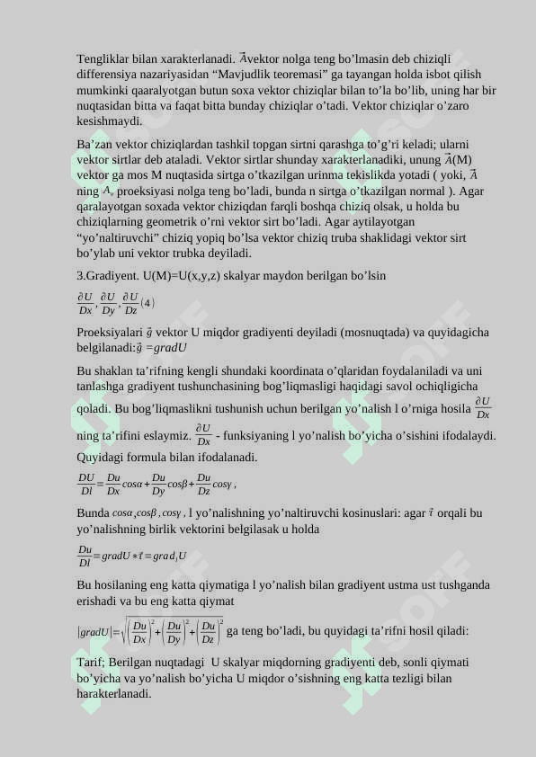 Vektortor analiz elementlari 5