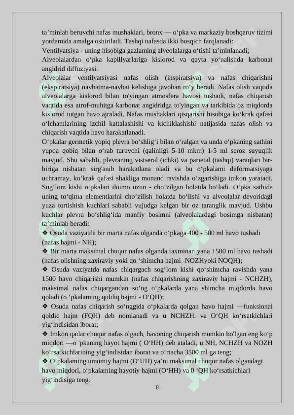 Nafas yo'llari kasalliklarida balg'amni klinik laborator tekshirish usullari 8