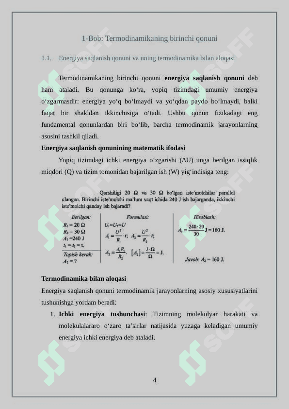 termodinamika qonunlari 4
