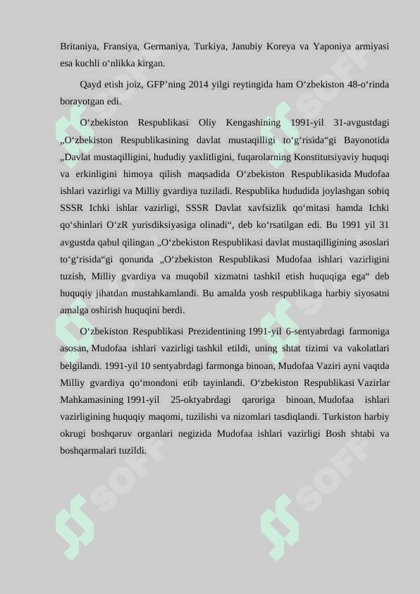 Oʻzbekiston Respublikasi Qurolli Kuchlari va uning tashkil topishi 5