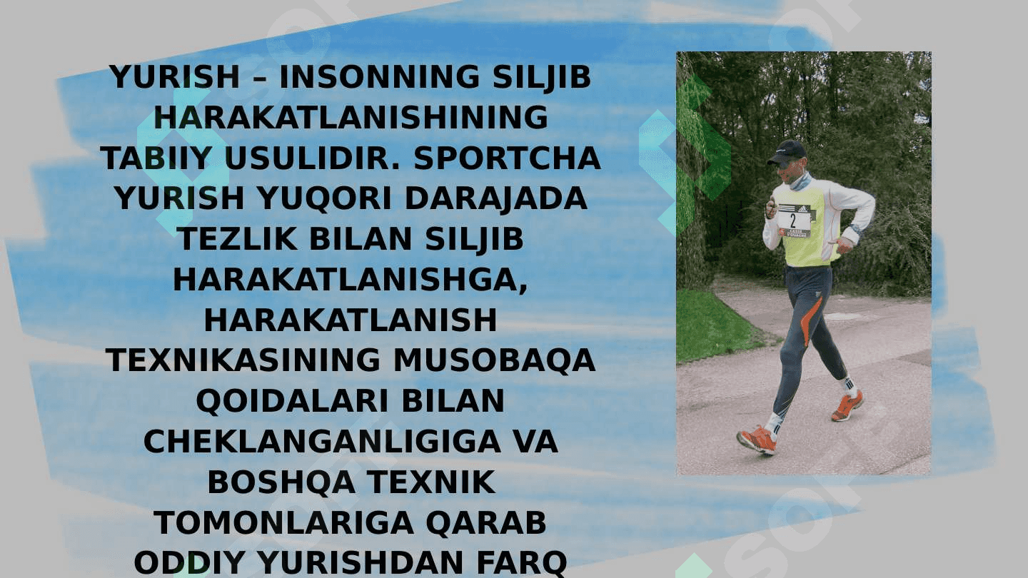 Sportcha yurish texnikasini o'rgatish asoslari 2
