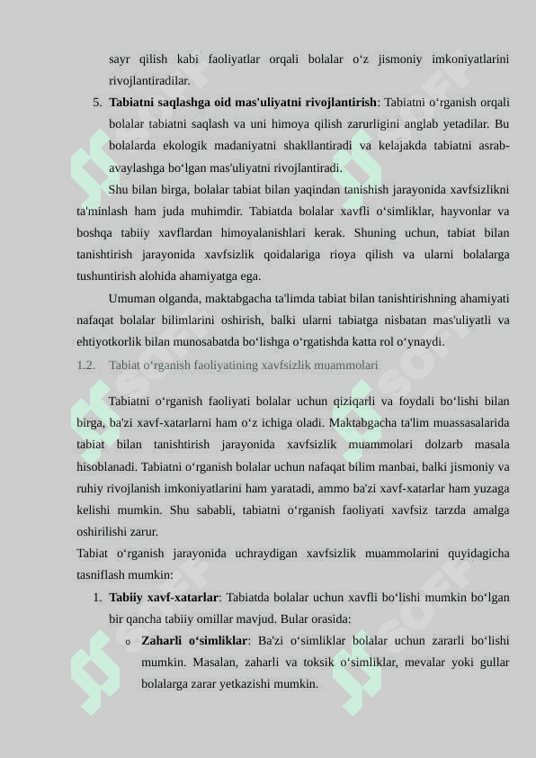 Tarbiyalanuvchilarni tabiat bilan tanishtirish 6