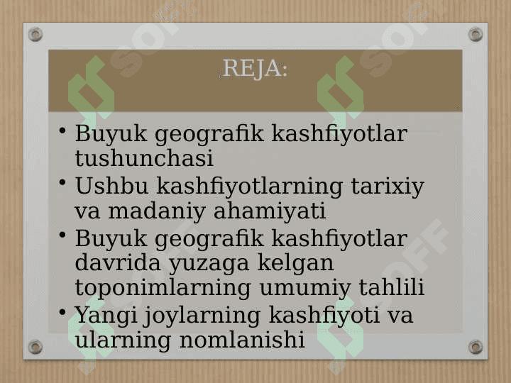 Buyuk geogrаfik kаshfiyotlаr dаvridа pаydo bo’lgаn toponimlаr 2
