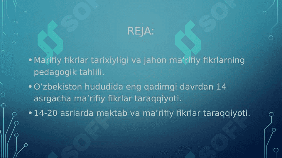 Pedagogik fikrlar taraqqiyoti va tarixiyligi. 2