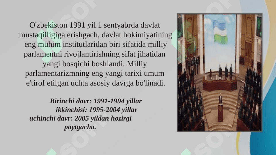 O’zbekistonda demokratik, fuqarolik jamiyati asoslarining  shakllanishi, amalga oshirilgan siyosiy islohotlar 4