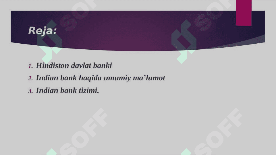 Hindiston bank tizimi 2