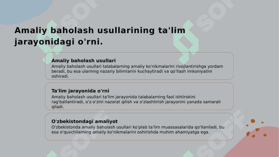 Darslarda talabalar bilimini nazorat qilishning shakl va usullari. 4