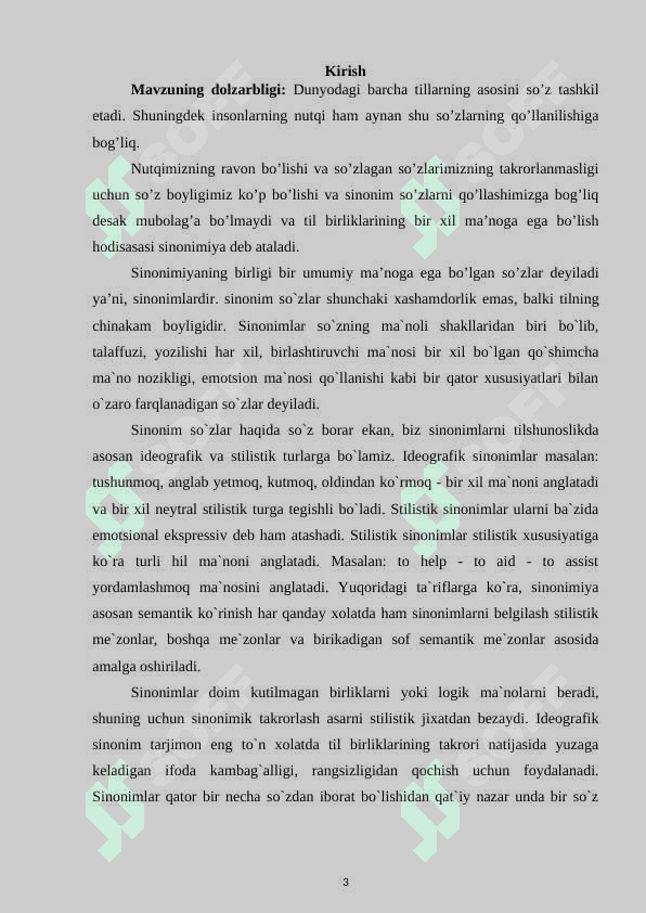 Sinonimik qatorlarda darajalanish munosabati 3