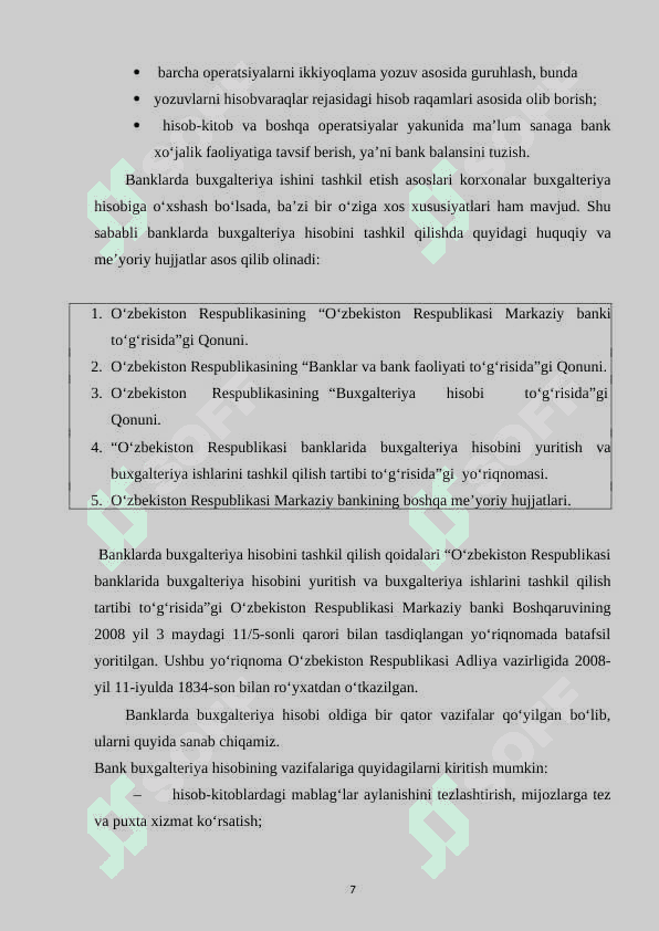Bank balansi va uning tarkibiy tuzilmasi 7