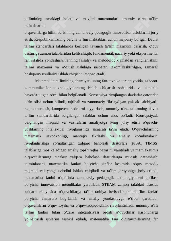 Boshlang‘ich sinflarda matematika o‘qitish metodikasining XX-asrdagi taqaqqiyoti va boshlang‘ich to‘rt yillik ta’limga o‘tish 4