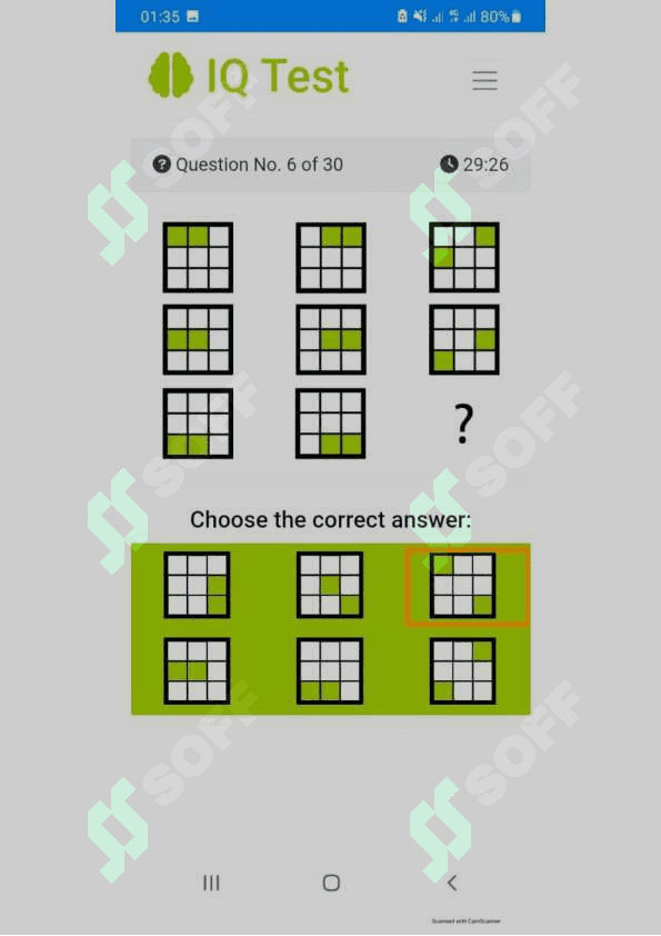 Argos IQ test javoblari bilan 6