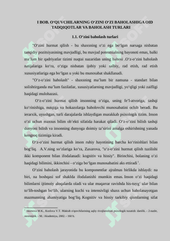 Maktab o‘quvchilarida o‘zini baholash dinamikasi 5