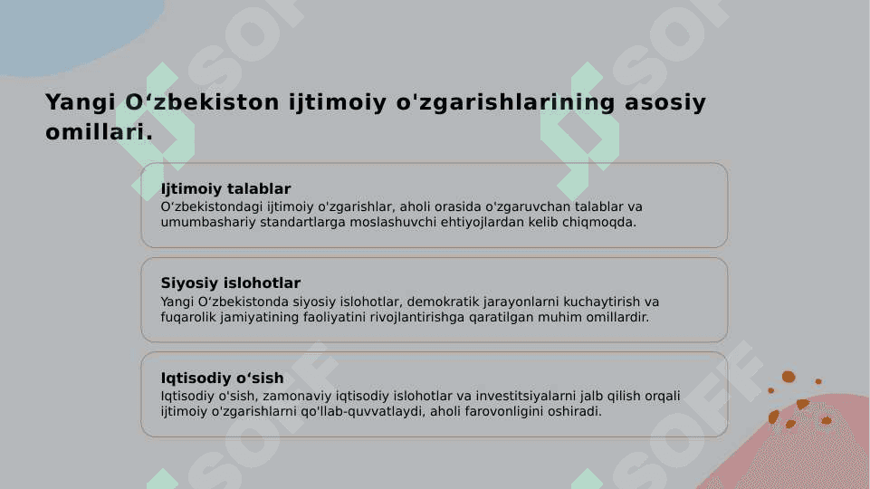 Yangi Oʻzbekiston ijtimoiy-siyosiy,iqtisodiy va madaniy hayotida roʻy berayotgan oʻzgarishlarning xalqaro reyting va indekslarda aks etishi 2