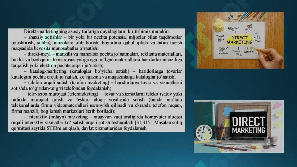 Marketing kommunikatsiyasida direkt-marketing 7