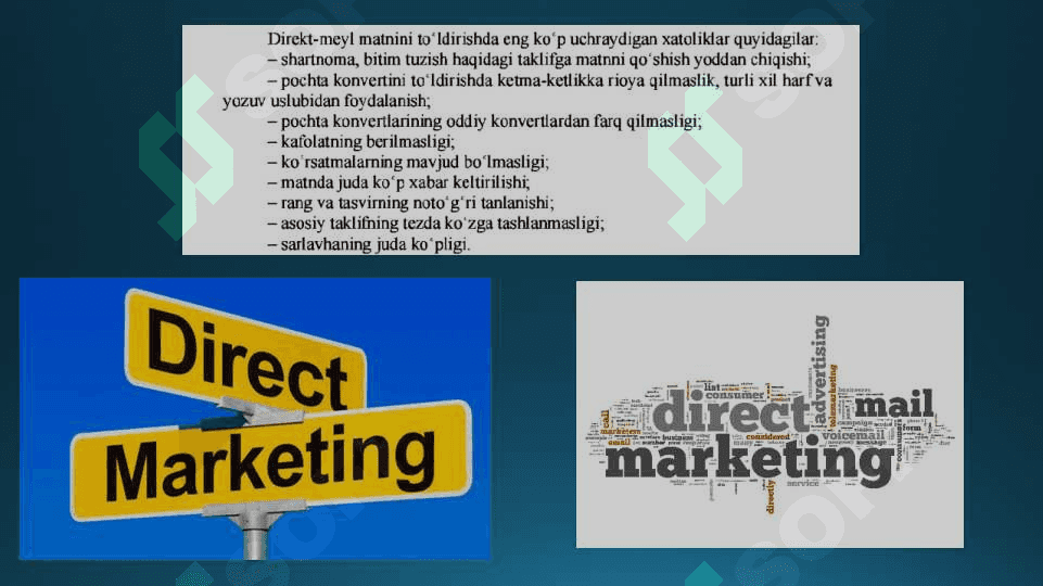 Marketing kommunikatsiyasida direkt-marketing 8