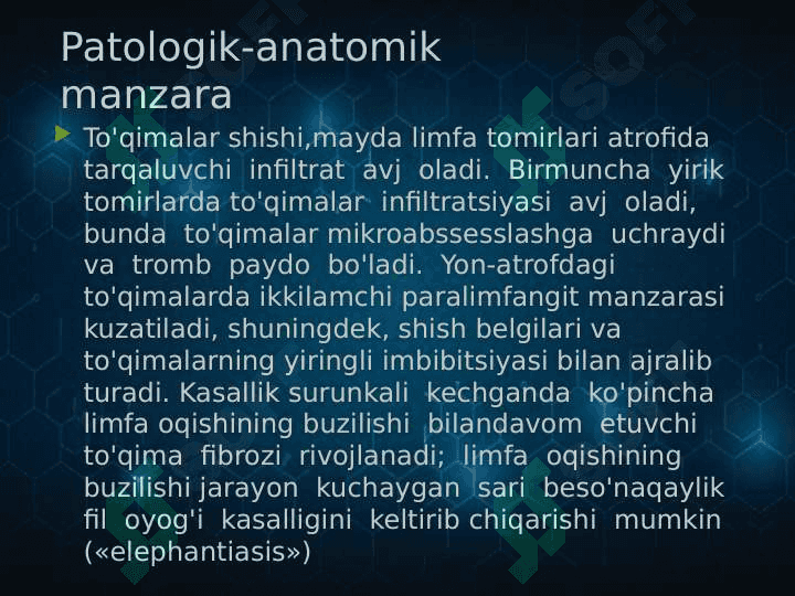 Limfa tugunlari,qon va limfa tomirlari yiringli yallig’lanish kasalliklari: limfadenit,limfangit,  tromboflebit 8