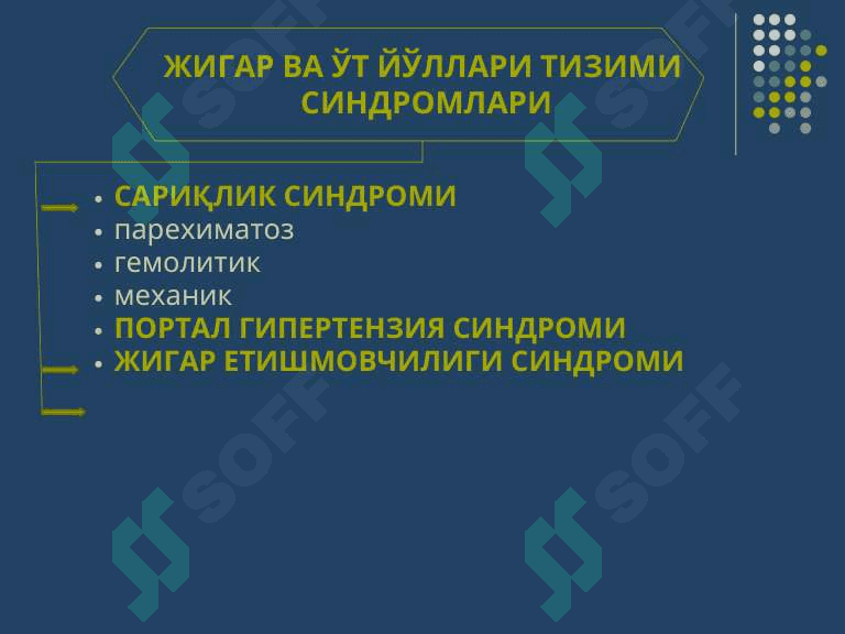 Жигар ва ут йуллари тизими синдроми 2