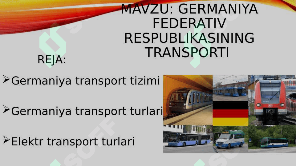 Germaniya Federativ Respublikasining transport tizimi 2