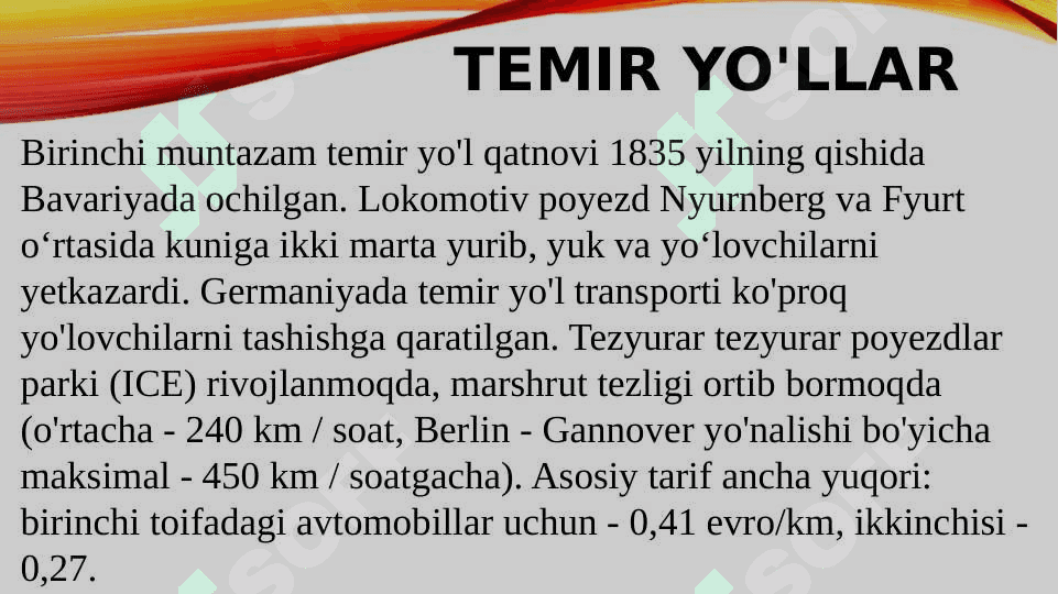 Germaniya Federativ Respublikasining transport tizimi 4