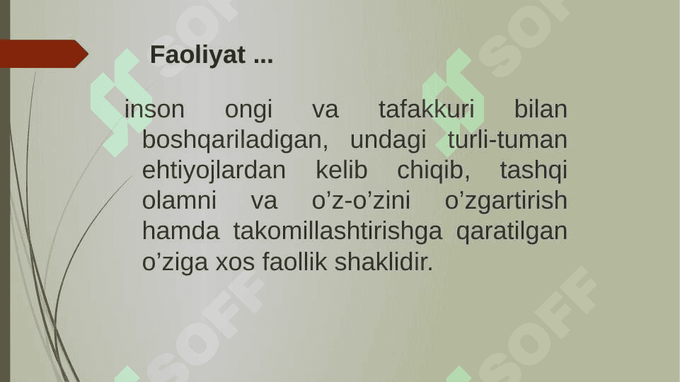 Psixologiya fanining dolzarb vazifalari va predmeti. 8