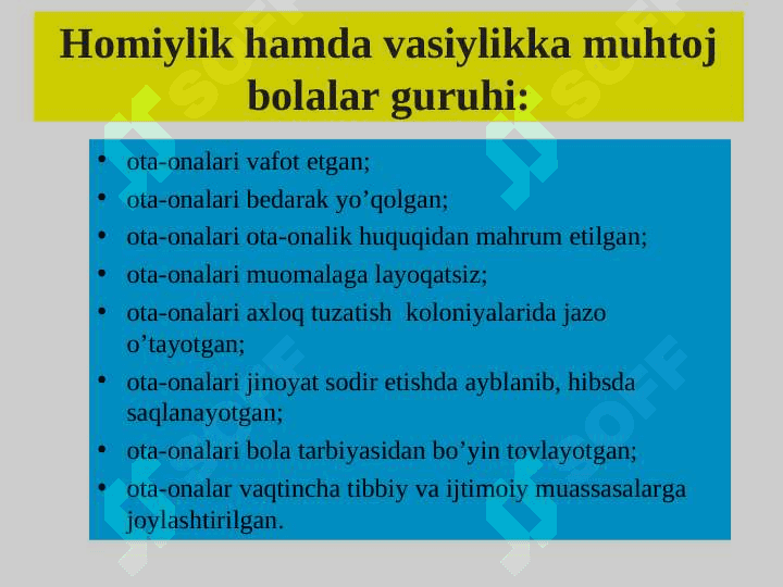 VASIYLIK VA HOMIYLIK 3