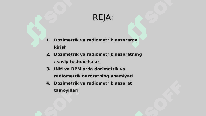 DPMlarda INMlardan foydalanilganda dozimetrik va radiometrik nazorat o‘tkazishning asoslari 2