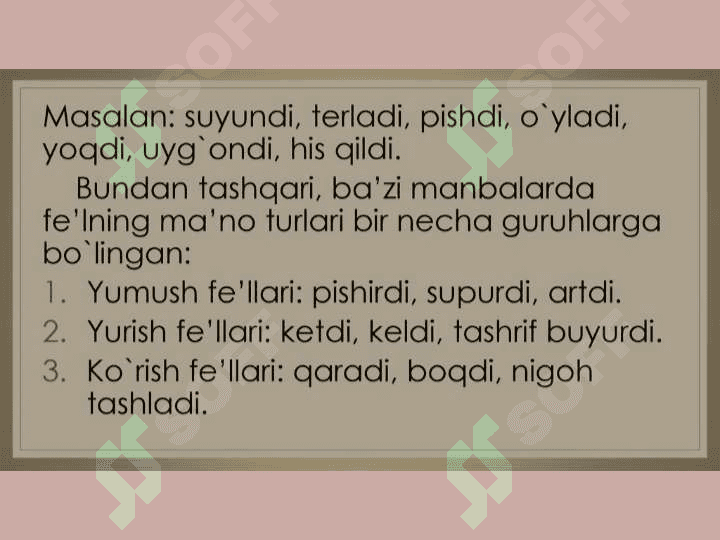 Fe'l so`z turkumi 7