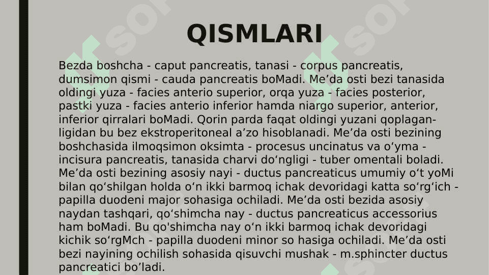 Meda osti bezi, jigar, o’t pufagi 4