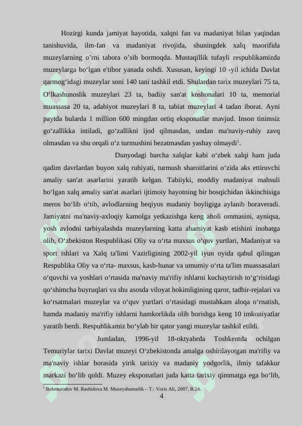 Mustaqillik yillarida muzeylar faoliyati 4