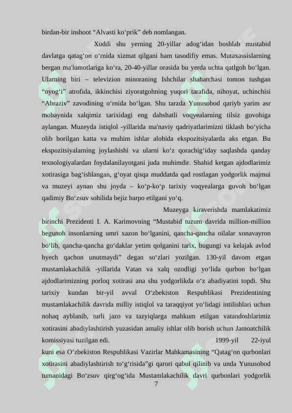 Mustaqillik yillarida muzeylar faoliyati 7