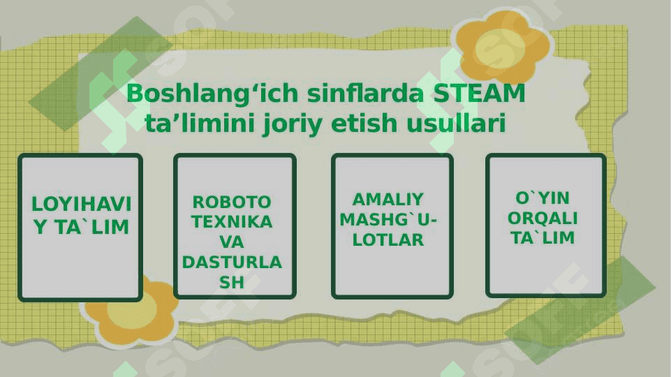 STEAM TAʼLIMDA INTEGRATSIONYONDASHUV 4