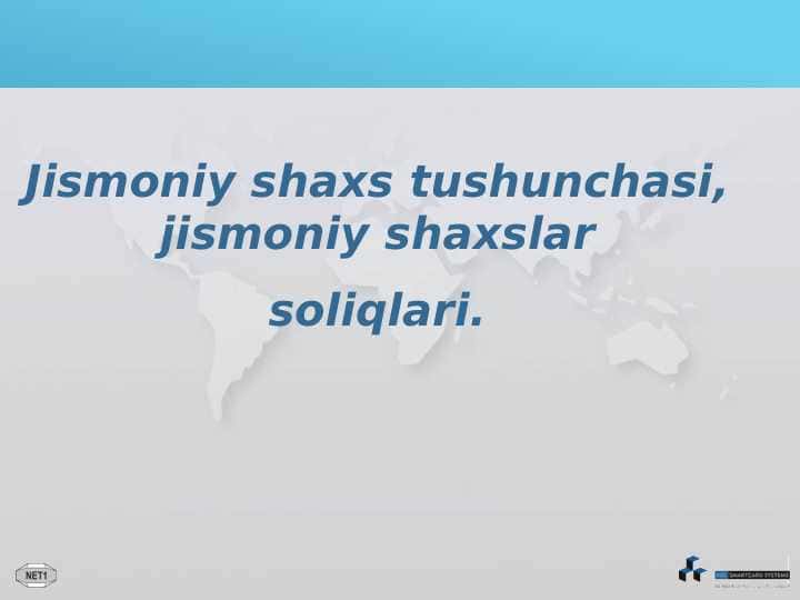 Jismoniy shaxs tushunchasi, jismoniy shaxslar soliqlari