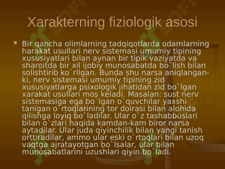 Shaxs xarakteri va xususiyatlari 8